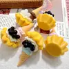 DIY resina juguete alimentario accesorios cono de helado epoxy funda de teléfono decoración de belleza imán de refrigerador llavero colgante