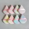Esponja de Maquillaje Tie Dye Colorida Arcoíris Base de Maquillaje Cristal Súper Suave Venta al por Mayor de Fábrica Comercio Exterior Terciopelo de Cristal