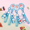 Llavero colgante de acrílico con diseño de Doraemon, auténtico, con diseño de gato y cascabeles, regalo exquisito, adorno colgante