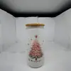 Copo Mason Jar de Vidro 16oz para Cerveja Cola Água com Logotipo Personalizado de Natal em Estoque Transfronteiriço Sublimação