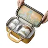 Juego de té para viajes al aire libre cultural y creativo con motivos de montaña y palacio, adecuado para uso doméstico, tetera de kung fu, regalo para evento de inauguración de empresa