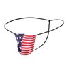 Cueca Masculina Clássica Listrada em T Cueca Divertida para Casal Traseira Vazada Fita Respirável Fashion de Cintura Baixa Gongs