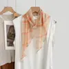 Ritmo de Flor2026 Primavera/Verano Georgette de Seda de Morera Transparente Texturizado Bufanda Larga Corbata de Cuello Bufanda de Seda 35*160cm