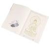 Álbum de Calco y Copiado Dorado 32 Dibujos Lineales de Buda Estatua de Buda Pintada a Mano Álbum de Dibujo Blanco Hogar Budista Meditación y Práctica Libro de Retratos