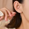 Pendientes de Alambre para Oreja de Estrella de Cinco Puntas de Plata Pura S990 con un Diseño Minimalista Único y Pendientes de Borla para Mujer, Venta al por Mayor