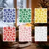 Pegatinas de copo de nieve con purpurina navideña transfronterizas, purpurina de arena dorada, decoraciones festivas, bolsas de regalo, pegatinas de copo de nieve de invierno para manualidades