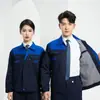 Ropa de protección laboral de doble capa ropa de trabajo ropa de trabajo para hombre ropa de trabajo personalizada resistente al desgaste resistente a la suciedad conjunto de ropa de trabajo de primavera y otoño bordado estampado logo