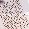 Adesivo de Unha Estampa de Leopardo Maillard Plano com Adesivo Versátil Estampa de Leopardo Rosa Adesivo de Unha DIY Joia Estilo Dh