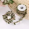 Hecho a mano DIY boda Navidad hoja verde cuerda de cáñamo artesanía decorativa tira de cuerda de cáñamo rollo multiestilo cinta de encaje bolsa de flores