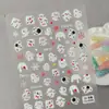 Pegatinas de Muñeco de Nieve de Dibujos Animados Navideños en Relieve Múltiples Estilos Disponibles Pegatinas para Uñas con Atmósfera Navideña de Invierno Estilo CA