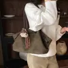 Bolso de mano de terciopelo de color liso a la moda para mujer, Nuevo modelo de verano 2026, Gama alta, Elegante, Nicho, Gran capacidad, Bolso de hombro