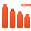 Botella Pequeña de Boca Estrecha Estilo Americano de Acero Inoxidable 304 Transfronteriza con Alto Atractivo Estético, Taza Térmica con Pintura de Goma, Botella de Agua Deportiva Portátil para Exteriores