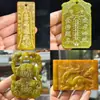 Colgantes de Jade Xiu Jade Estilo Antiguo, Varios Adornos de Jade Tallados por Ambos Lados, Colgantes de Mano Estilo Chino, Suministros al por Mayor para Puestos Callejeros y Transmisiones en Vivo