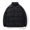 Casacos de algodão masculinos de cor pura, casacos de algodão para adolescentes de inverno, novos casacos de inverno grossos, jaqueta de algodão plus size, estilo curto da moda