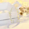 Pendientes de las Siete Estrellas de Beidou: Pendientes de Botón Pequeños Populares, Nuevo Diseño de Nicho, Exquisitos y Versátiles Ganchos para Orejas con Motivos de Perla y Luna