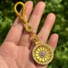 Chaveiro de Luxo Leve Dourado Antigo Estilo Chinês Novo Estilo Retrô Pingente Versátil Temperamento Pingente Fashion Atacado Girassol