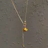 Collar de Cadena para Clavícula de Oro Sólido con Colgante de Elefante Estilo Étnico Similar de Xiaohongshu, Collar de Gama Alta, Nuevo Estilo Chinoiserie Retro