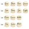 Directamente del fabricante: Divertidas Tarjetas Redondas de Madera para Hitos del Bebé con Impresión a Doble Cara para Anuncios de Nacimiento y Fiestas