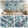 Papel Tapiz de Pared de Fondo para el Hogar Bohemio con Patrón Retro Pegatina de Pared Autoadhesiva Pegatina Impermeable a Prueba de Humedad Papel Tapiz de Decoración para Renovación