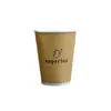 Vasos para té de leche de 90 mm de diámetro, grado comercial, desechables, engrosados, de una sola capa, vasos de papel huecos, personalizables con logotipos, diseñados para tiendas de té de leche, con tapas