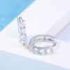 Pendientes de Zirconia con Forma de Corazón Rápido de Mano para TikTok Pendientes de Moda Pendientes de Zirconia Sencillos Huecos para Mujer Fila Única de Diamantes con Forma de Corazón