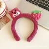 Otoño e Invierno Nuevo Diadema de Felpa de Oso Fresa para Lavar la Cara, Diadema de Presión para el Cabello, Linda Diadema, Accesorios para el Cabello de Oso Peludo para Mujer