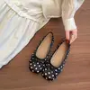 Zapatos planos, bajos, de suela blanda, versátiles para mujer tipo Mary Jane, nuevo estilo primavera 2026, zapatos de vestir sencillos para mujer con lazo de lunares, estilo femenino