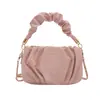 Bolso para Mujer de Nuevo Estilo para Otoño e Invierno, Bolso Cruzado de Moda y Tendencia, Bolso de Hombro Versátil Casual con Cadena, Bolso de Mano de Color Sólido con Diseño de Pliegues