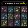Papel de Origami Fluorescente Transparente Cuadrado de Doble Cara con Brillo que Brilla en la Oscuridad de los Doce Signos del Zodíaco para Manualidades Infantiles
