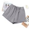 Shorts Novos de Algodão e Linho para Mulheres para a Primavera e Verão, Finos, Linha A, Perna Larga, Cintura Alta, Modeladores, Tamanho Grande, Shorts Casuais Soltos para Mulheres