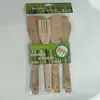 Espátula de Bambu para Panelas Antiaderentes, Espátula de Cozinha, Colher de Arroz, Espátula de Bambu Não Pintada, Conjunto de Espátulas de Bambu com Cabo Longo, Utensílios de Cozinha