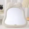Espejo de Maquillaje de Escritorio con Lazo Estilo Ins Espejo de Tocador de Escritorio de Alta Definición Dormitorio de Estudiante Lindo Espejo Plegable Portátil