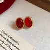 Pendientes de Flor Hoja Roja Aguja Plateada Perla Uva Personalidad Dulce Versátiles Pendientes Lujo Ligero Pendientes de Gama Alta Venta al por Mayor