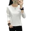 2669 # Camiseta de Manga Longa para Mulheres Algodão Puro (Foto Real Tirada) (95% Algodão 5% Elastano) (Novo Tamanho XXL)