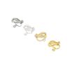 Clip para Oreja Chapado en Cobre Oro Verdadero de 18K Accesorios para Aretes DIY con Clip para Oreja de Resorte Colgante A26