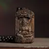 Árbol de águila tallado Dios Amarillo de la Riqueza 0.8 Pulsera DIY Benmingfo Colgante Natural Dios Guardián Wen Jugar Madera Tallada Colgante Pequeño
