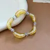 Pulsera elástica irregular con cuentas de cristal y pedrería transfronteriza europea y americana, pulsera con ambiente festivo, joyería de mano de moda para el día a día para mujeres