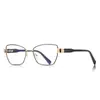 Gafas de Marco Pequeño listas para Comercio Exterior con Montura Dorada y Lentes Azules 3168 Gafas Planas de Diseñador de Nicho para Mujer Adecuadas para Miopía y Presbicia