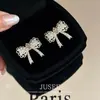 Brincos de Renda com Laço e Pérolas Tendência, Brincos Únicos e Bonitos, Luxo Leve com Sensação de Alta Qualidade, Acessórios de Orelha da Moda Atacado