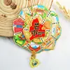 Serie YunnanAtracciones Culturales y Creativas ÚnicasXishuangbannaCiudad TurísticaSouvenirImanes de Refrigerador de Madera