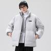 Chaqueta de plumón Estilo Pareja Cuello Alto Holgada Moderna Color Sólido Abrigo Unisex Invierno 2024 Nuevo Estilo plumón
