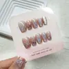 10 Peças de Unhas Postiças Borboleta Fantasia Codificadas, Adesivos de Unha Simples e Doces com um Toque de Luxo, Arte de Unha Estrela Feita à Mão