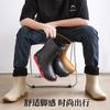 Botas de lluvia de caña media transfronterizas para hombre, impermeables, antideslizantes, para pesca, para lavado de autos, con forro polar, cálidas, zapatos de agua, botas de lluvia de goma para acampar