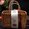 Canasta tejida a mano para hornear repostería, tamales del Festival del Bote del Dragón, empaque de huevo de pato salado, caja vacía para regalo de cumpleaños, boda y celebración