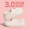 Zapatillas de Algodón Auténticas de Hello Kitty de Sanrio para Mujer Otoño Invierno Más Terciopelo Impermeables Suela Gruesa Ropa para el Hogar Ropa para Exteriores Zapatillas de Algodón