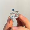 Anillo de Serpiente Topacio de Moda para Mujer Anillo Abierto Ajustable de Lujo Ligero para Hombre Fabricantes de Alta Gama
