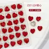 Flash Ano Novo joias de unha chinesas vermelhas atacado Amor vermelho quadrado gordo Fundo pontudo oval em forma de broca de unha de vidro