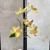 Orquídea Phalaenopsis Artificial de 5 Hastes Decoração de Casa Arranjo de Flores Artificiais Casamento Hotel Decoração Suave Flores Artificiais Envio Transfronteiriço