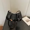 Bolsa de ombro e axila grande capacidade, nova, simples, estilo coreano, acabamento espelhado, textura da moda 2026, para mulheres