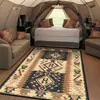 Alfombrillas de Suelo Estilo Étnico Retro Americano Transfronterizas, Alfombras Decorativas Persas Completas para Sala de Estar, Mantas Resistentes al Desgaste y Amigables con la Piel para Mesita de Noche